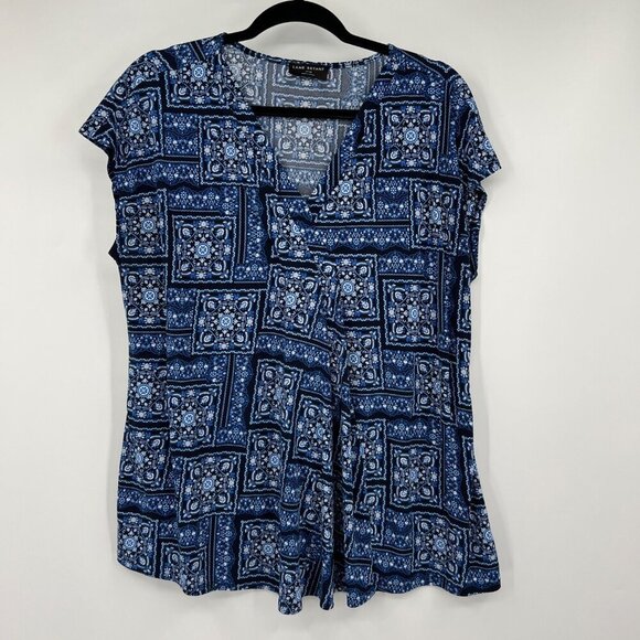 Lane Bryant Cap Sleeve Top woman's plus size 14 16 XL Blue - Picture 1 of 7